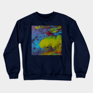 Abstraccion en verdes y azules Crewneck Sweatshirt